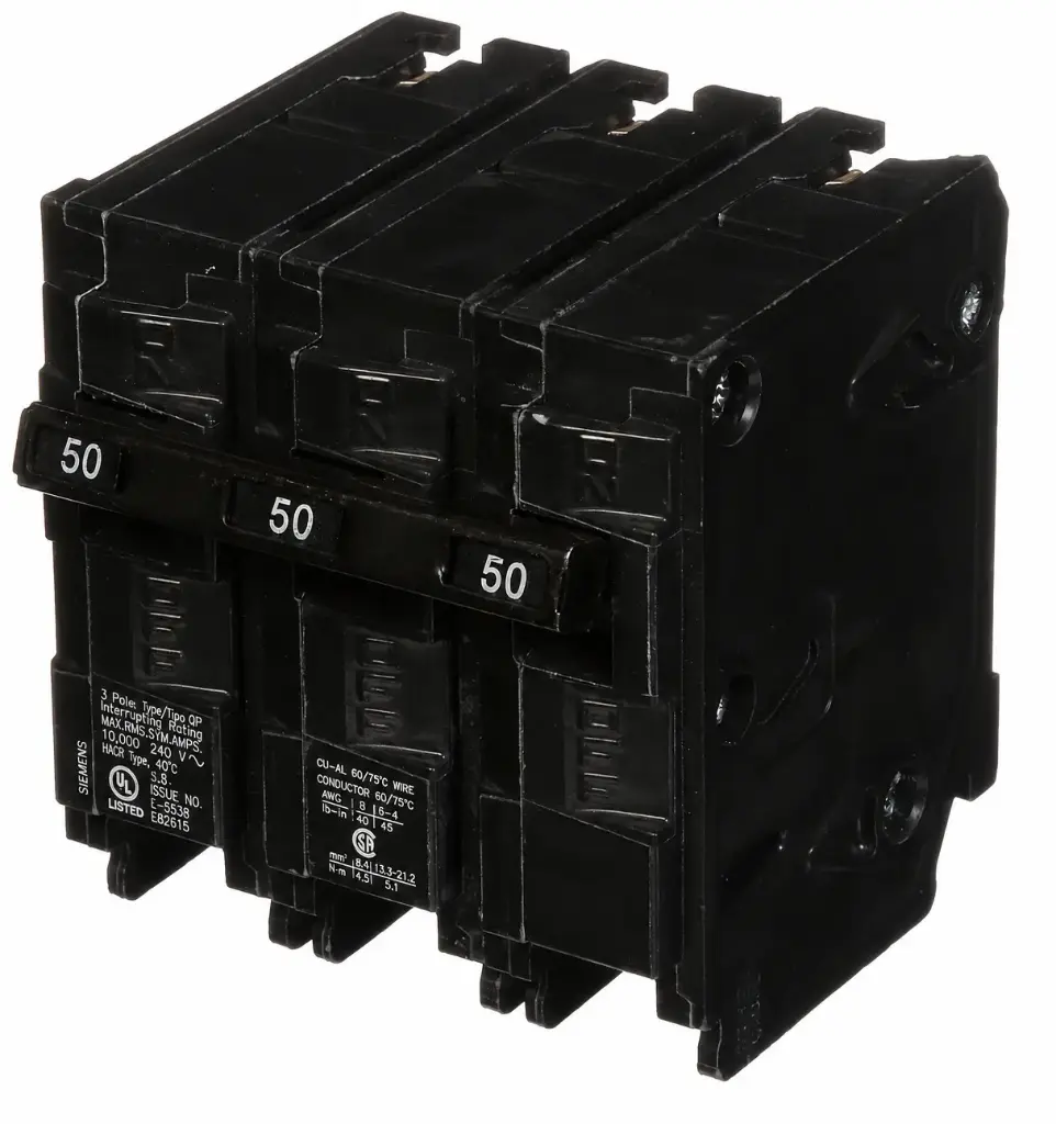 SIEMENS/EP BREAKER QP 3P 50A 240V 10K (New)