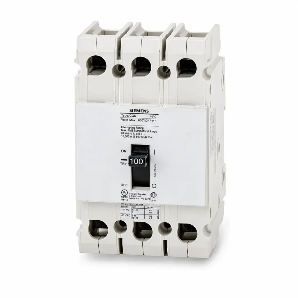 SIEMENS/EP INTERRUPTOR CQD 3P100A 480/277V (New)