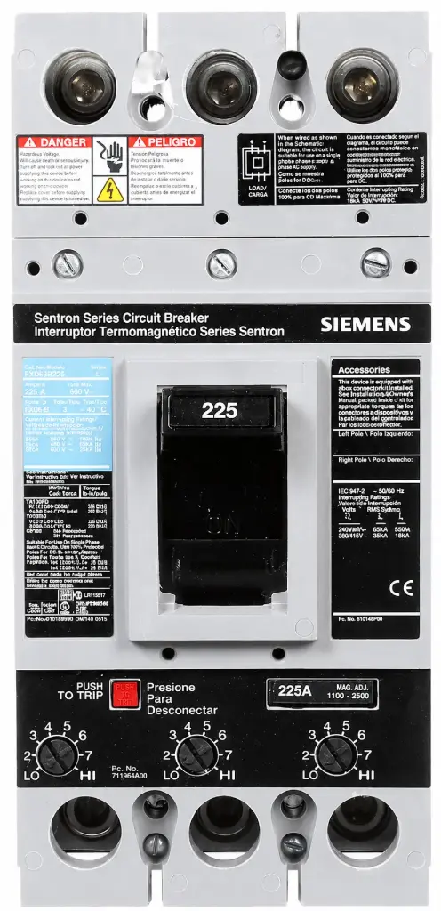 SIEMENS/EP DISYUNTOR FD 3P 225A 600V 22KA FX (New)