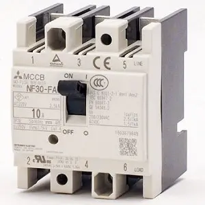 MITSUBISHI/FA CIRCUIT BREAKER 3 POLE 10A TRIP (New)