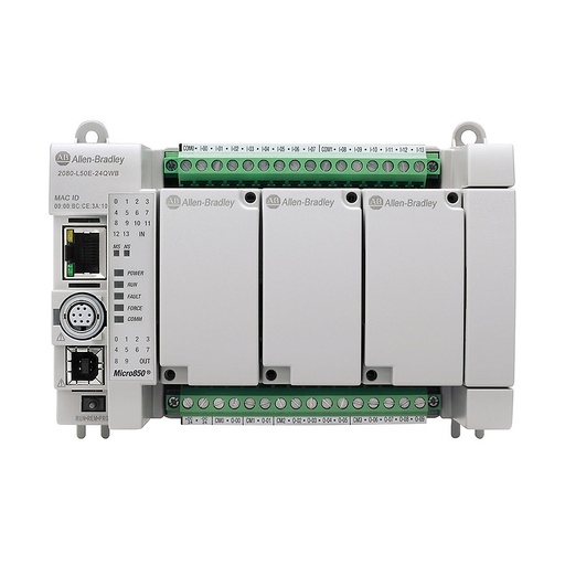 [2080-L50E-24QWB] ALLEN BRADLEY Micro850 24 I/O EtherNe (New)