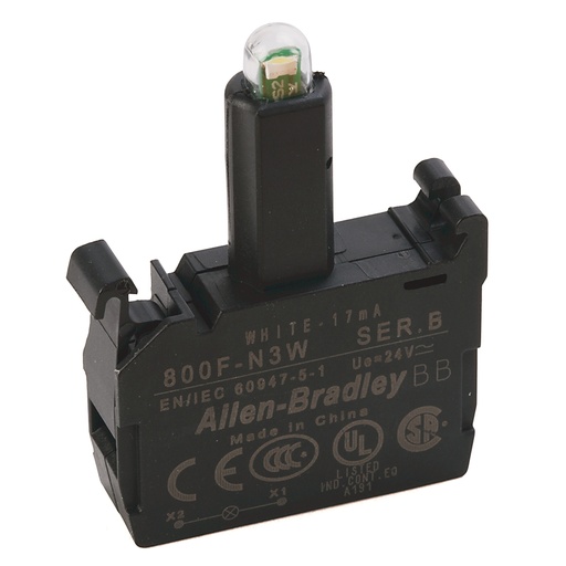 [800F-N3W] ALLEN BRADLEY 22mm LED Module 800F PB (New)