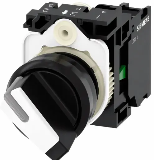 [3SU1100-2BF60-1BA0] SIEMENS/EP selector, iluminable, 22 mm, redon (New)