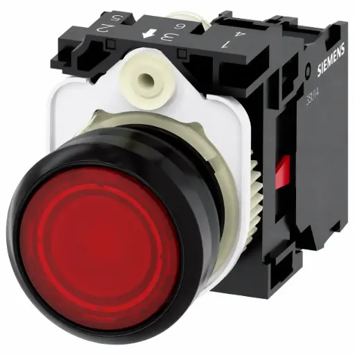 [3SU1103-0AB20-1CA0] SIEMENS/EP pulsador luminoso, 22 mm, redondo, (New)