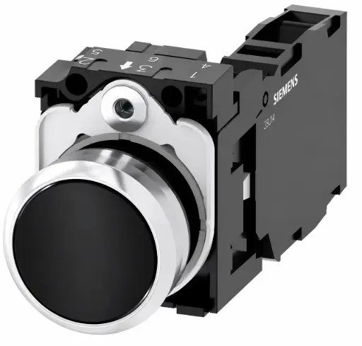 [3SU1150-0AB10-1FA0] SIEMENS/EP pulsador, 22 mm, redondo, metal, b (New)
