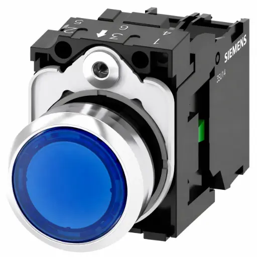 [3SU1152-0AB50-1BA0] SIEMENS/EP pulsador luminoso, 22 mm, redondo, (New)