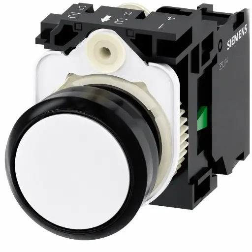 [3SU1152-0AB60-1BA0] SIEMENS/EP pulsador luminoso, 22 mm, redondo, (New)