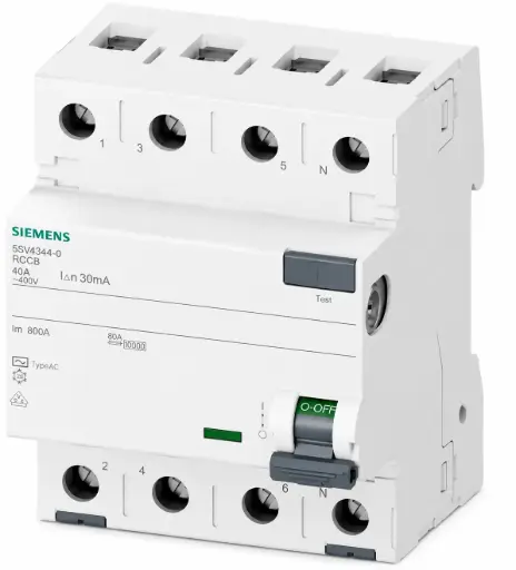 [5SV4344-0] SIEMENS/EP interruptor diferencial, 4 polos,  (New)