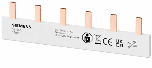 [5ST3631] SIEMENS/EP 10 x embarrado clavija, 16 mm2 con (New)